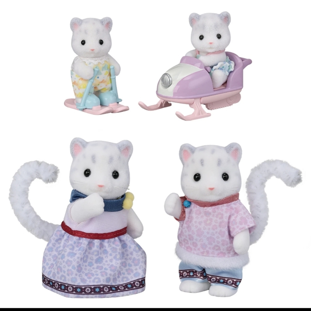 Snow Leopard Family EPOCH Sylvanian Families Calico Critters - Picture 3 of 8